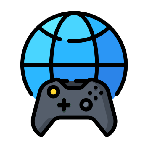 illustration of a globe and gaming controller