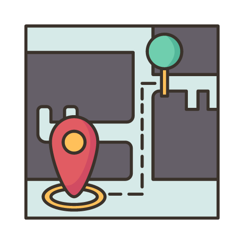 Illustration of a location on a map