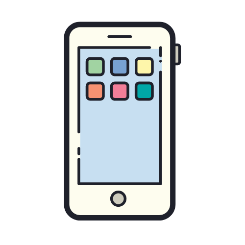 Illustration of a mobile device iphone