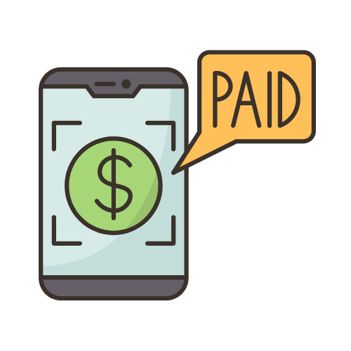 Illustration of a mobile device with a money symbol